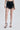 Lace Trim Satin Micro Shorts